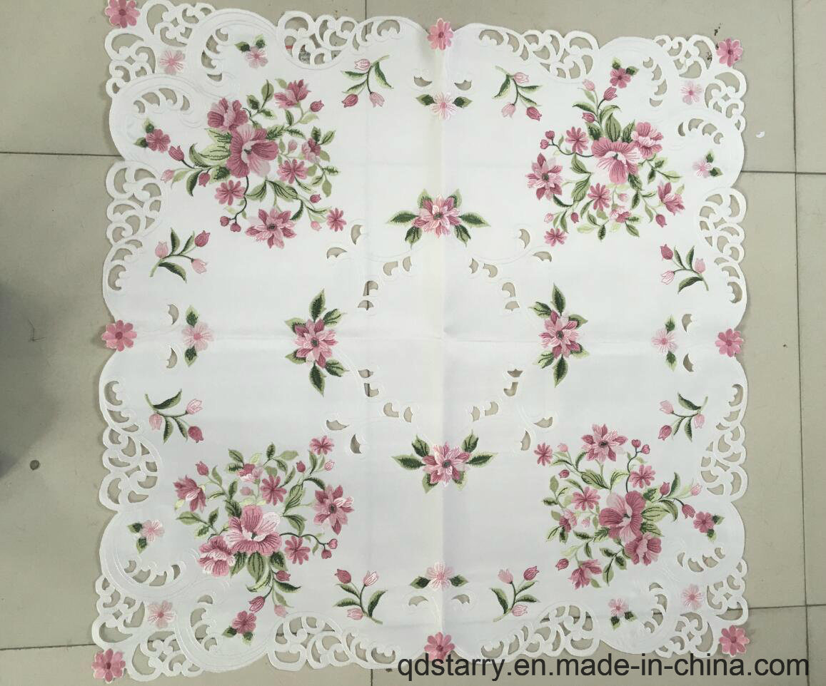 Machinery Embroidery and Handmade Cutwork Easter Day Hotel Home Outdoor Table Cover 2016