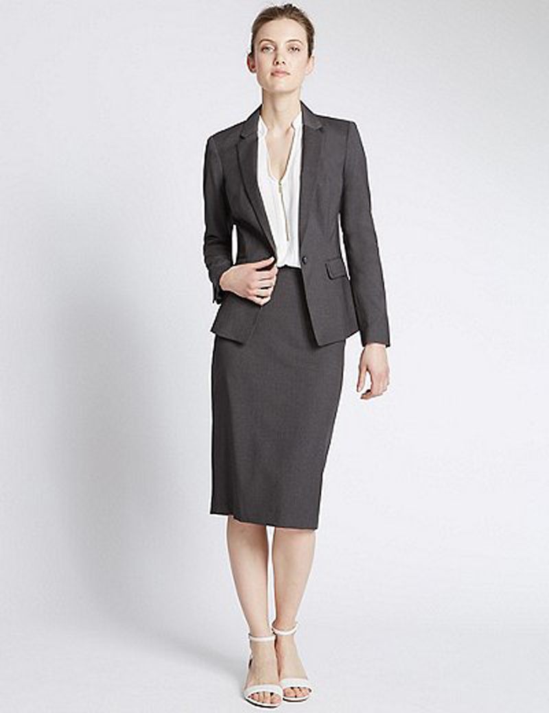 Women One Button Office/Business Uniform Suit
