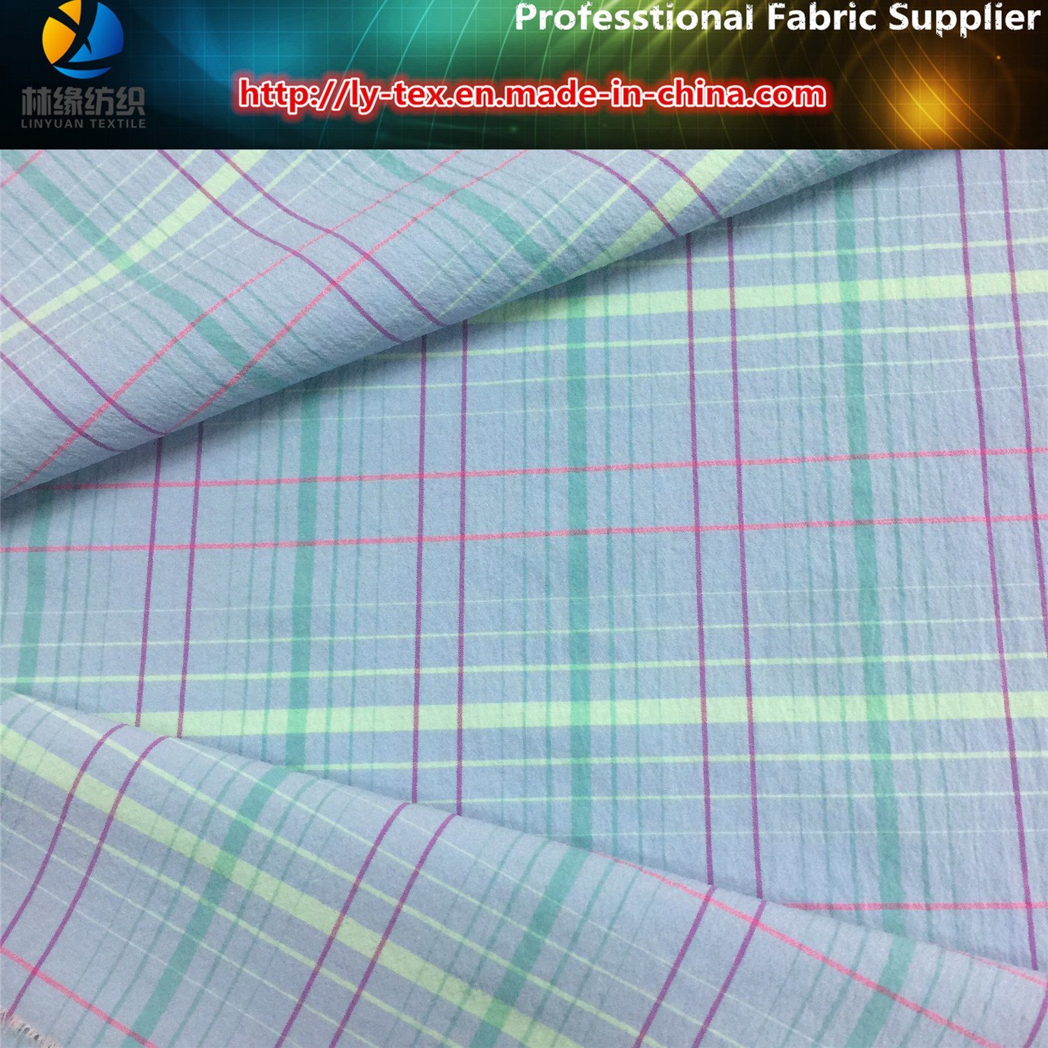 Nylon Yarn Dyed Elastic Fabric for Garment