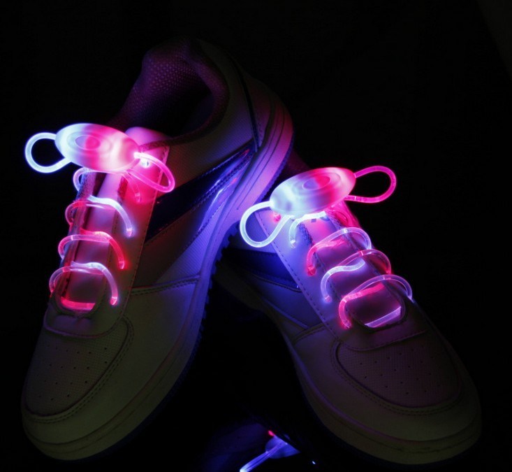 Sparkle! LED Shoelaces Multicolor Shoestring Flash Glow Stick!