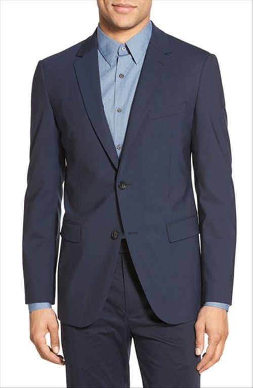 Wholesale OEM Fit Men's Navy Suit Blazer
