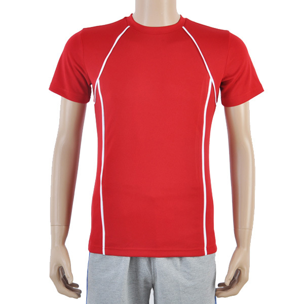 Dry Fit 100% Polyester Sports Shirts with Piping