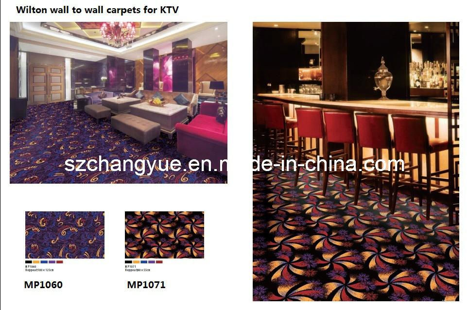 Wilton Wall to Wall PP Broad Loom Carpets for KTV