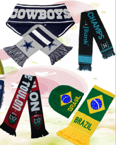 Knitted Jacquard Term Football Soccer Fans Scarf