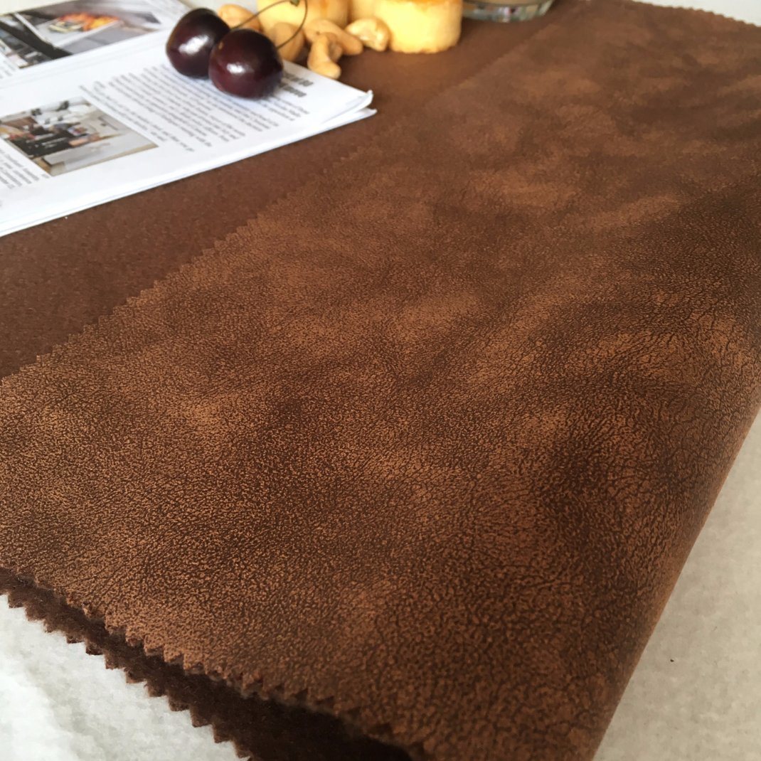 Polyester Knitting Fabric Suede Fabric with Bronzing