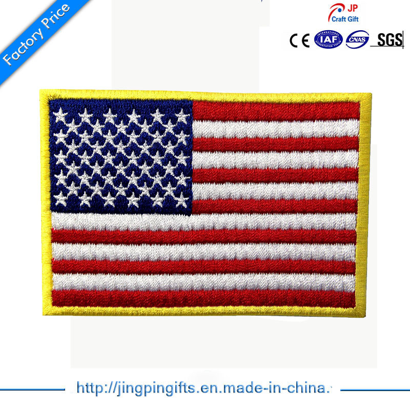 2017 Supply OEM/ODM High Quality Custom USA Flag Embroidery Patch