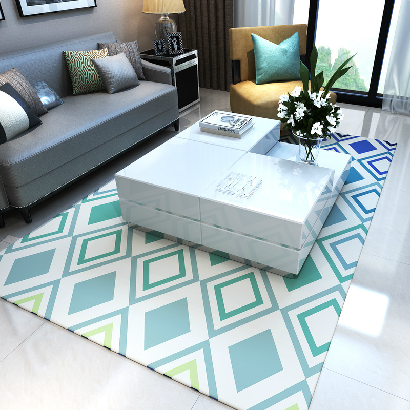 The Living Room Bathroom Uses a Modern Style Carpet