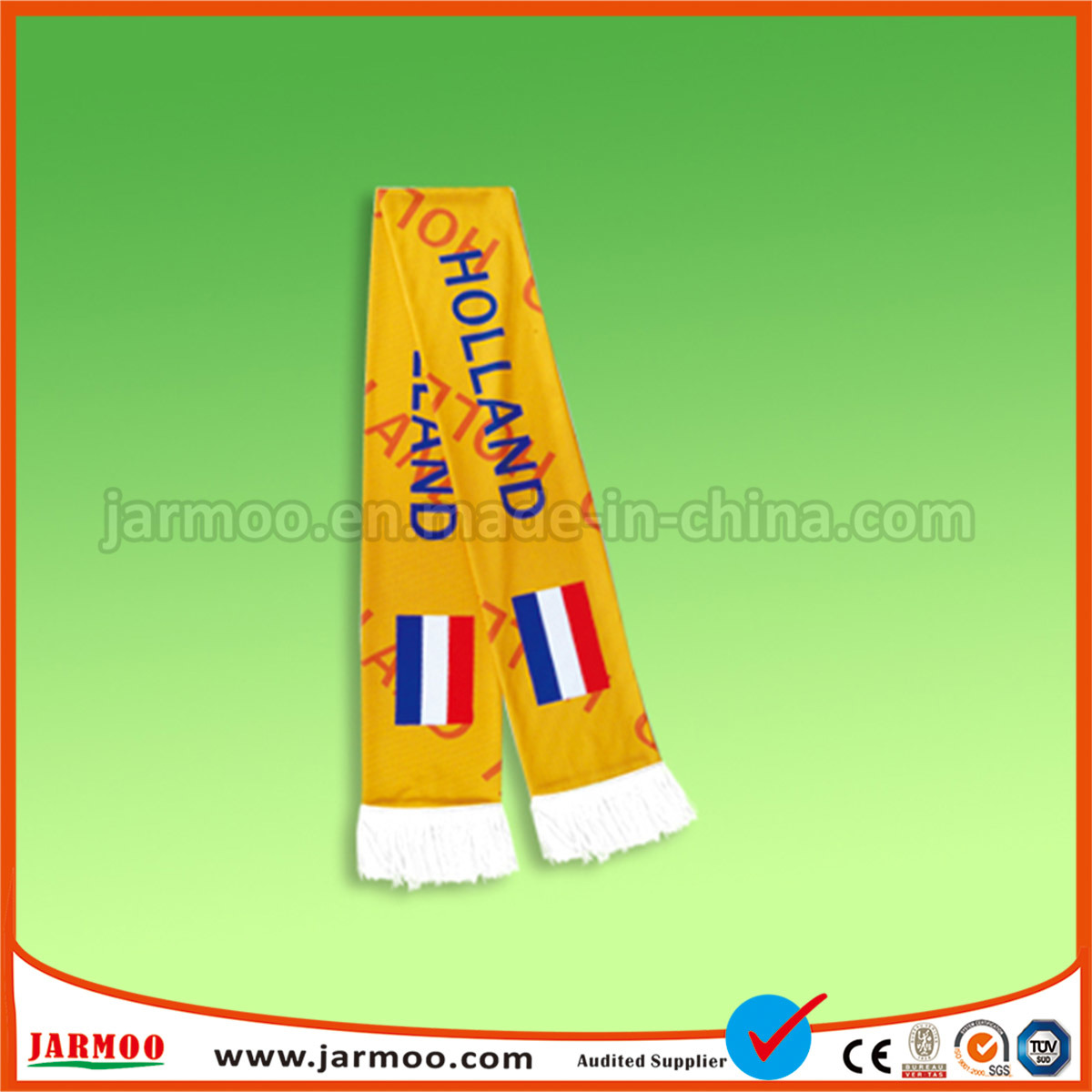 Cheap Customized Printing Polyester Soccer Scarf