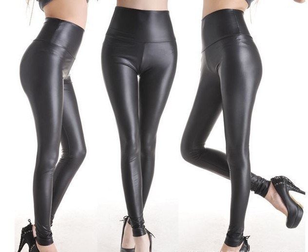 Fashion High Quality Women Leather Look Leggings (SR8207)