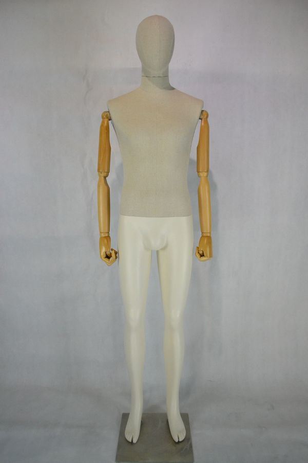 Fabric Wrapped Wooden Arm Flexible Mannequin