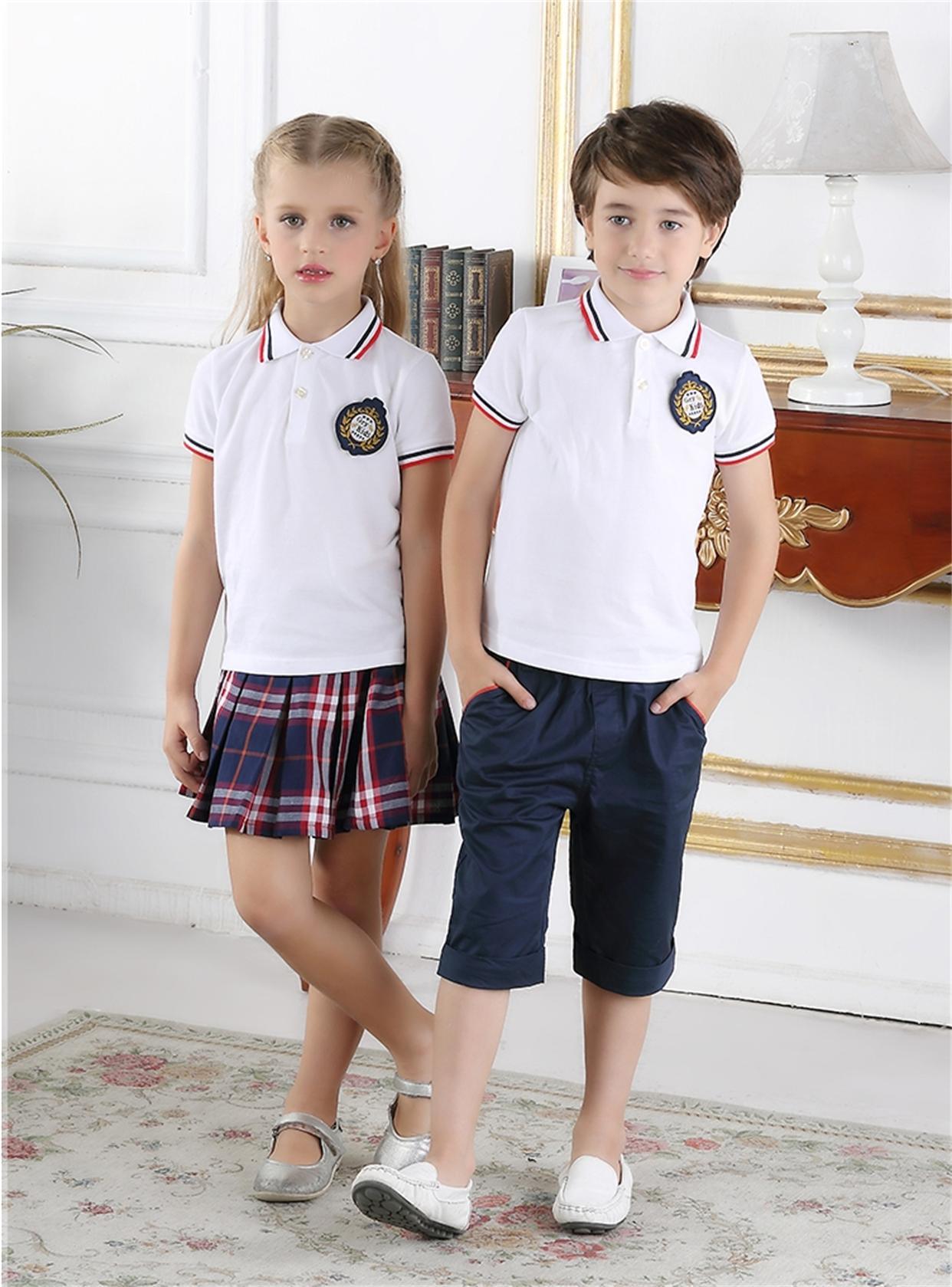 Customized Fashion Stylish Primary School Boy's and Girl's Uniform S53102