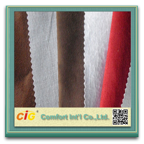 100% Polyester Embroidery Suede Fabric for Upholstery for Car