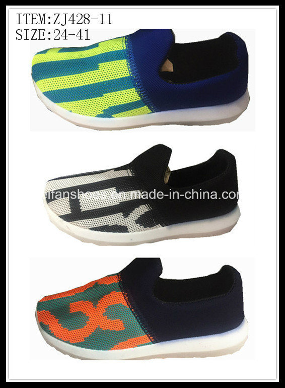 New Arrival Sport Shoes Injection Canvas Shoes for Children (ZJ428-11)