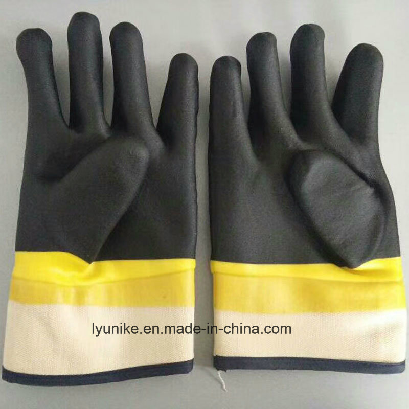 Two Colors Oil Resistant Non-Slip Working Gloves