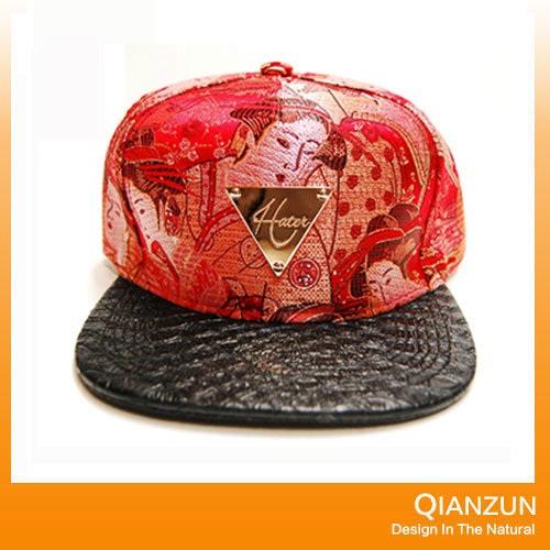 Printed Custom Snapback Cap with Embroidery