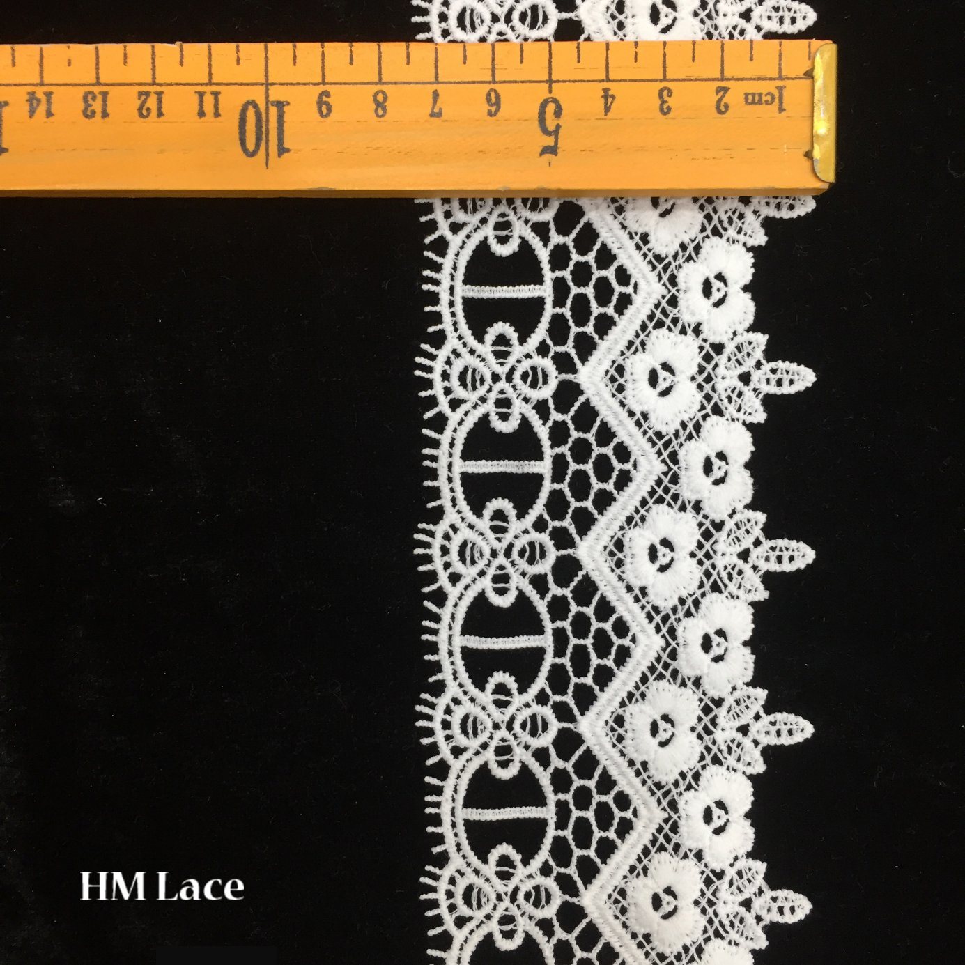 7.5cm Lace Ribbon Lace for Wedding Dress with Cute Flower Leaf and Tassels Hmw6227