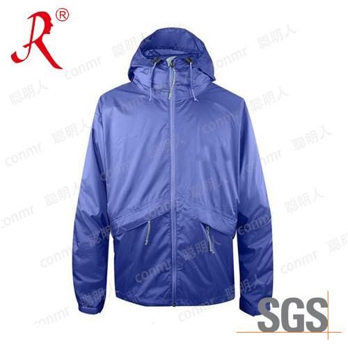 Waterproof Sport Rain Jacket Wear with Nylon Fabric (QF-765)