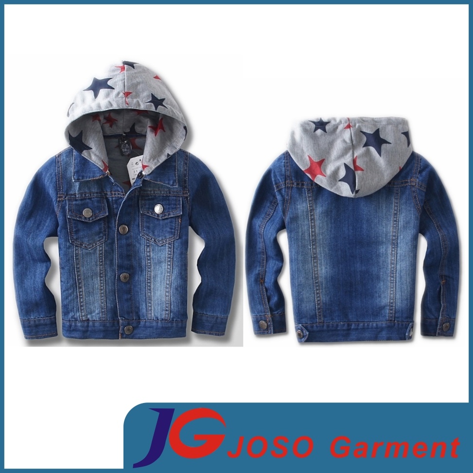 Boy's Hoodied Denim Jacket for Fall (JT8009)