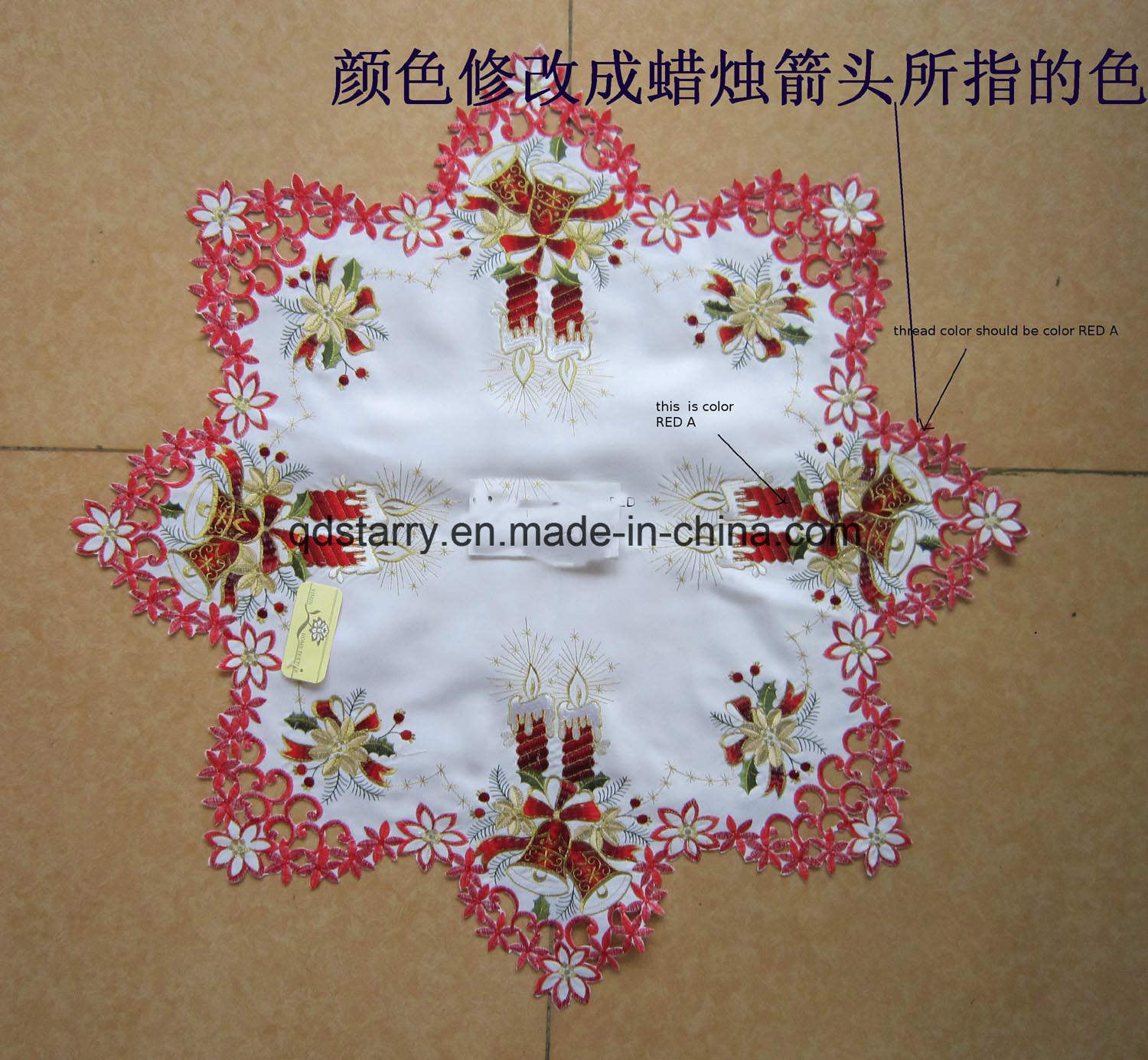 St1743 Christmas Star Table Cloth