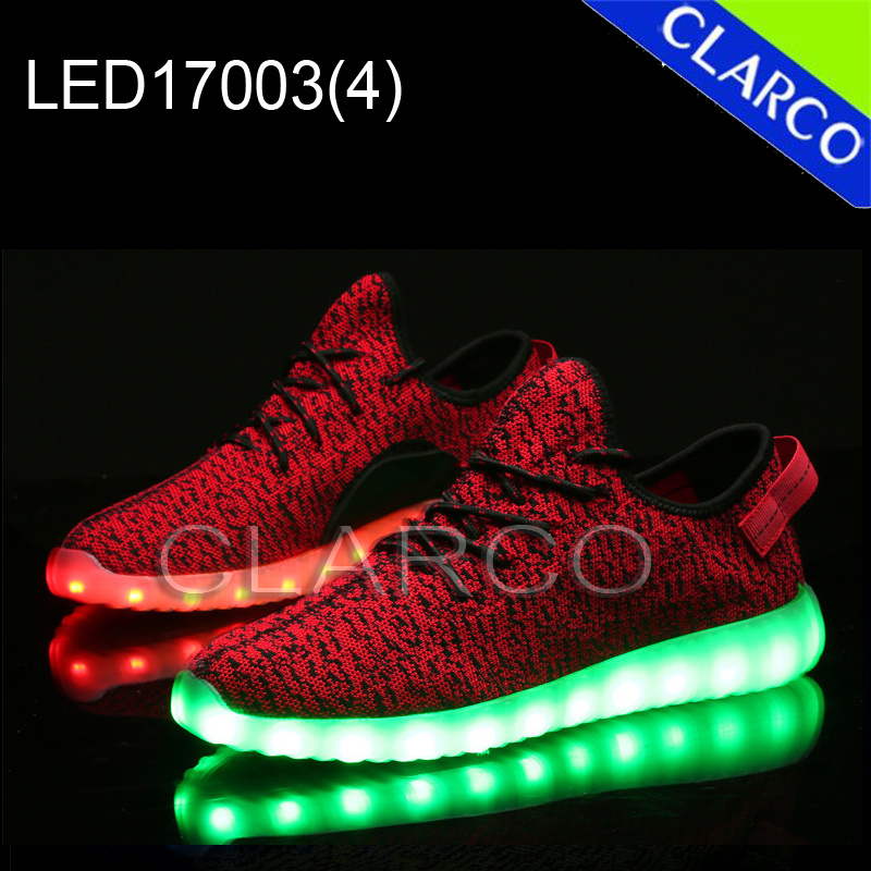 Children and Adults LED Light Casual Shoes with Flyknit Mesh Upper