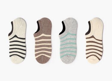 Custom Strip Invisible Cotton Boat Sock in Various Colors and Designs