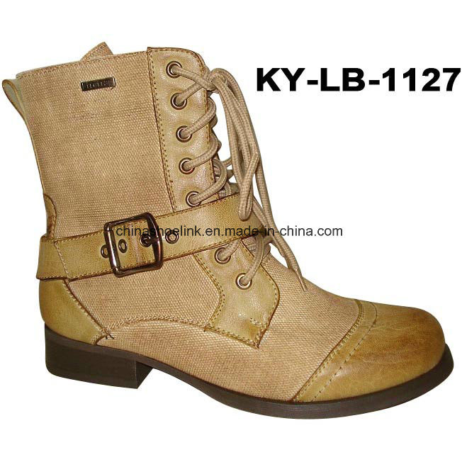 Popular China Lady Casual Boots Flat Sole