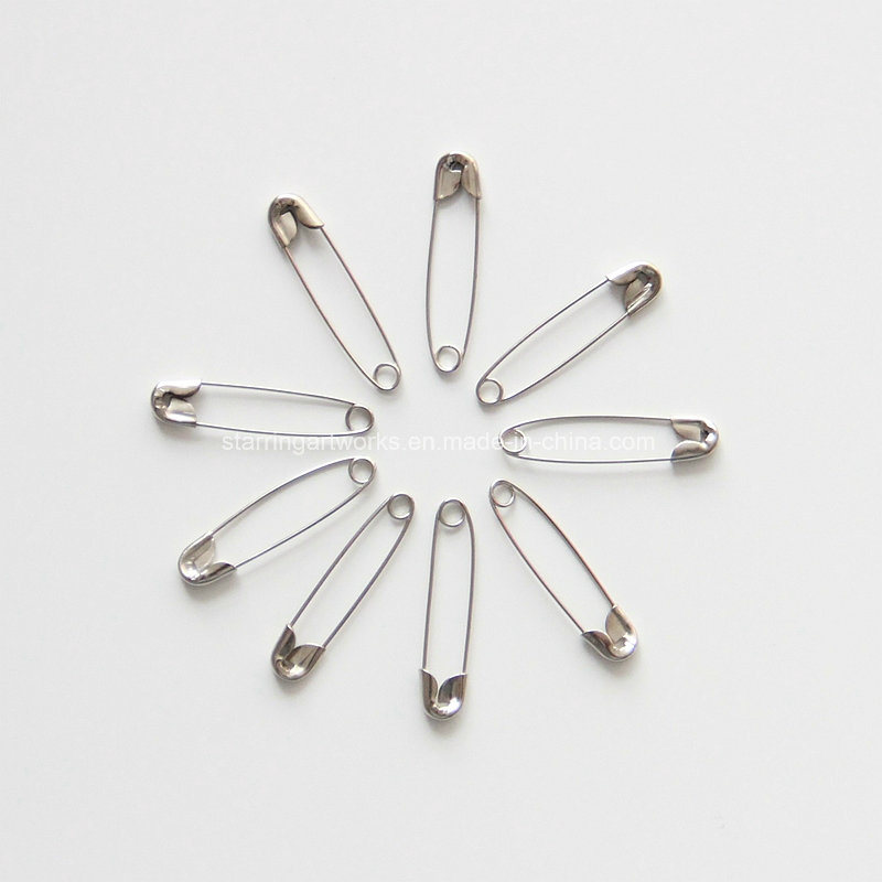Traditional Style Silver 28mm Metal Standard Coiled Safety Pin