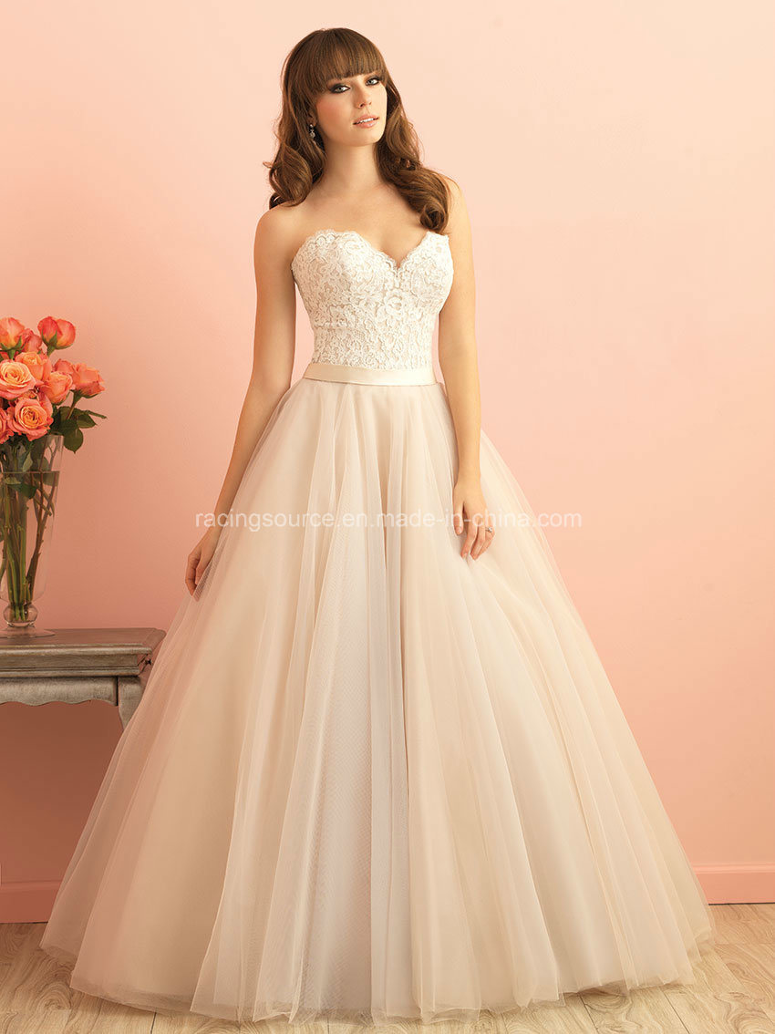 2016 Romantic Princess Ball Gown Lace Wedding Dress