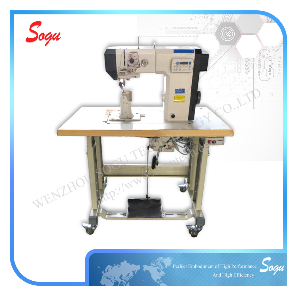 Single Needle Post Bed Direct Driver Lockstitch Industrial Shoe Leather Sewing Machine