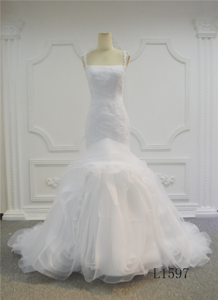 Luxury White Wedding Dress Mermaid Lace Wedding Dress