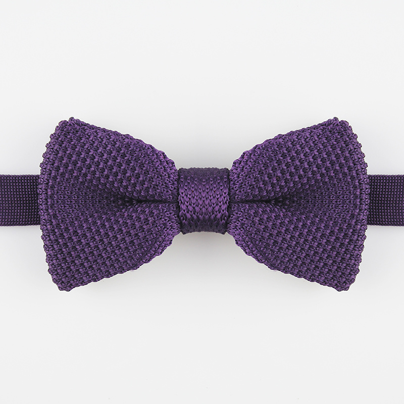 Violet Knit Bow Tie
