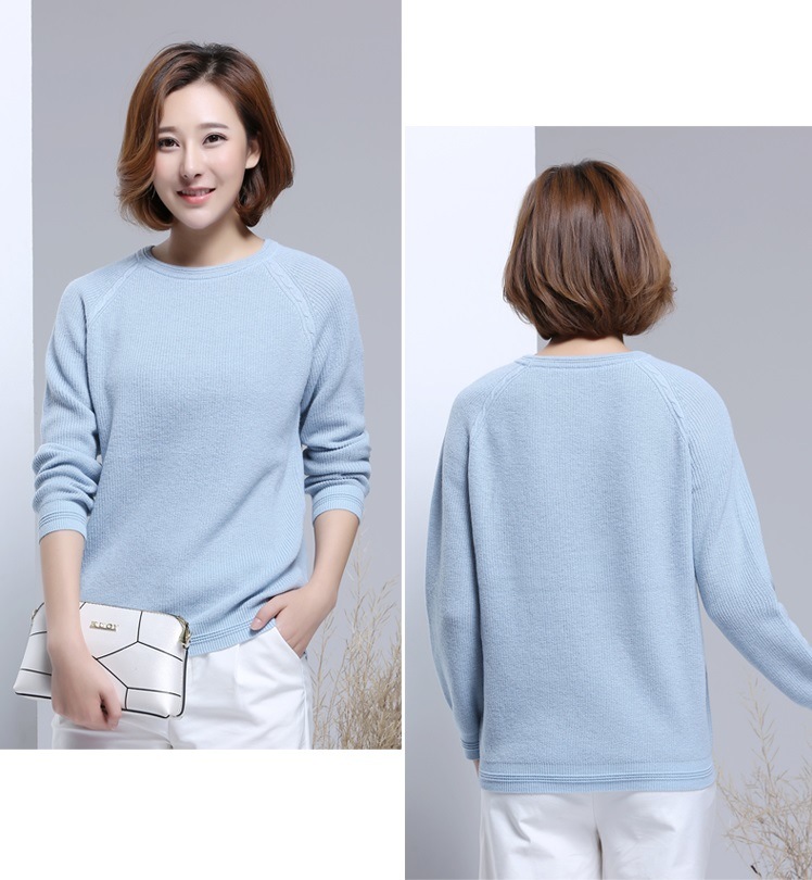 High Quality Ladies's Knitting Pullover 100%Wool Sweater