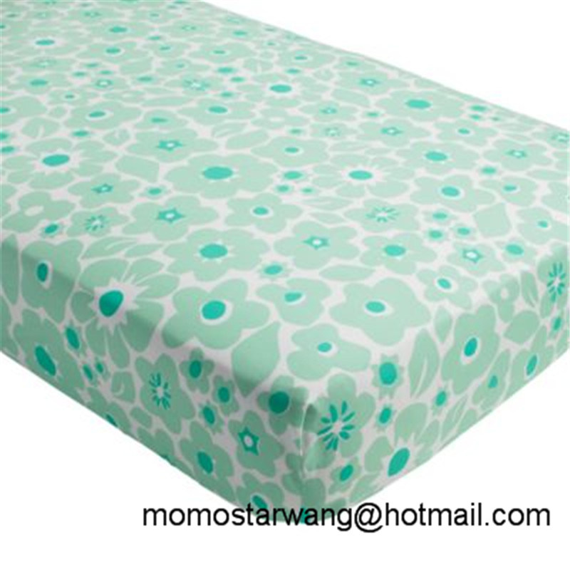 Wholesale 100% Knitted Jersey Soft Cotton Full Printing Baby Bed Sheet