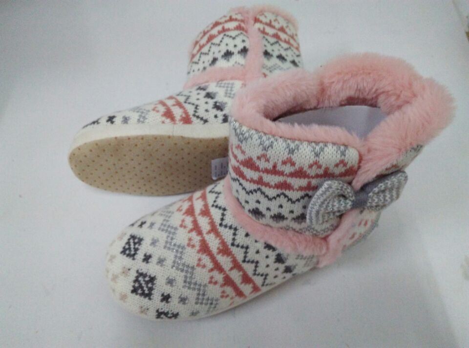 New Fashion 2017 Style Knit Lady Indoot Slipper Boot