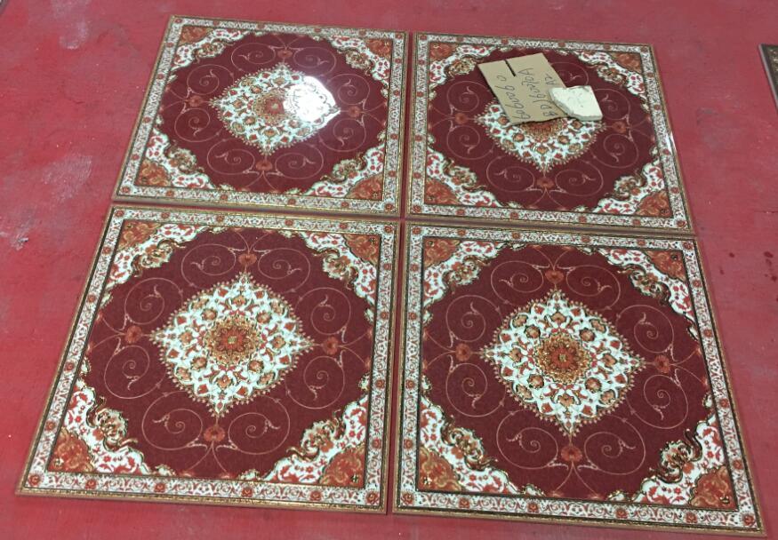 Best Quality Carpet Tiles with Gold for India Market (BDJ60384)