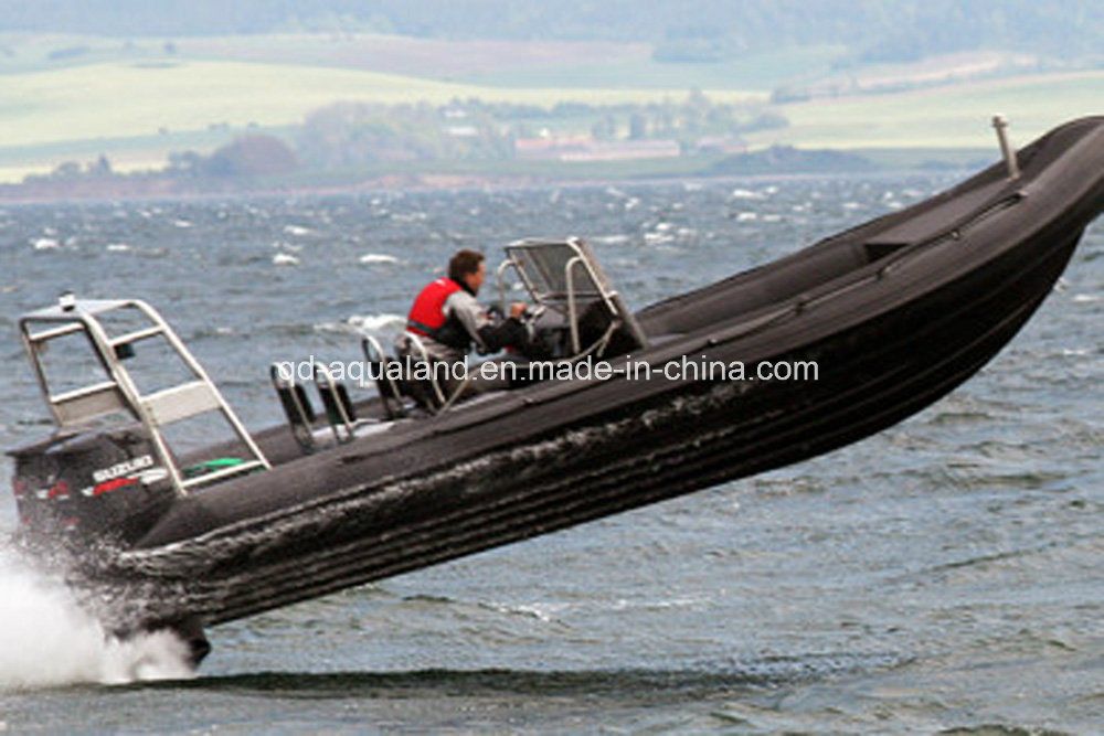 China Aqualand 27.5feet 8.3m Rigid Inflatable Motor Boat/Rescue/Patrol/Fiberglass Rib Boat (RIB830A)