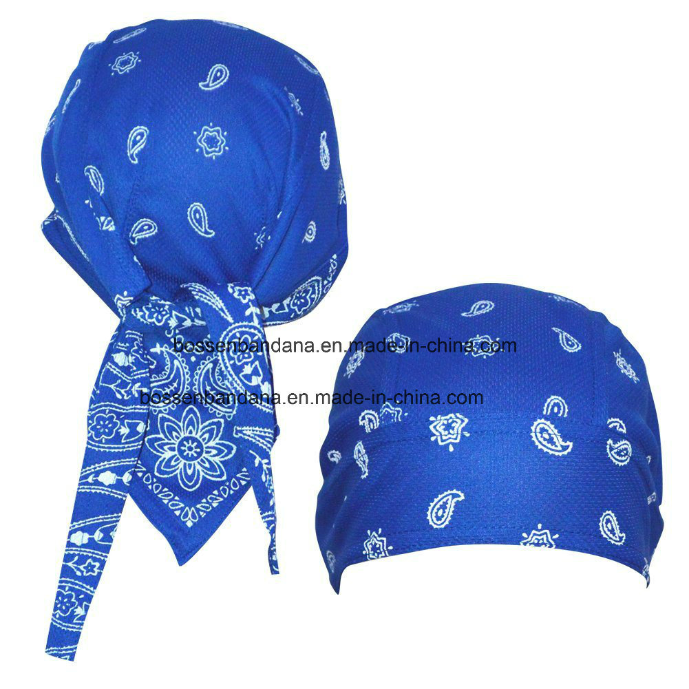 Custom Made Cotton Paisley Printed Promotional Sports Bandana Cap Headscarf