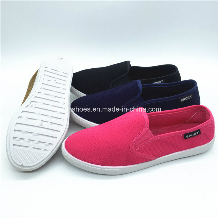 New Arrival Lady Leisure Slip-on Shoes Canvas Injection Footwear (HP0111-5)
