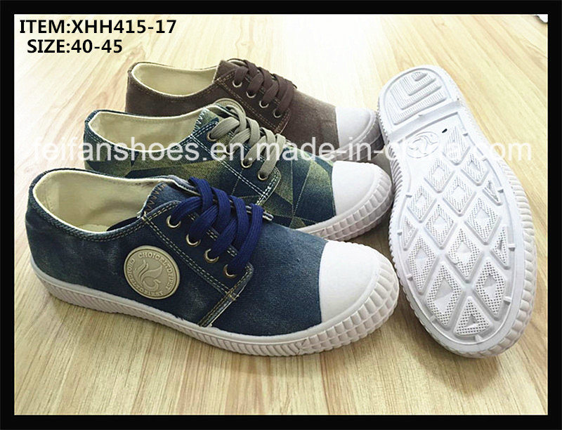 Men Injection Canvas Shoes Jean Casual Shoes (XHH415-17)