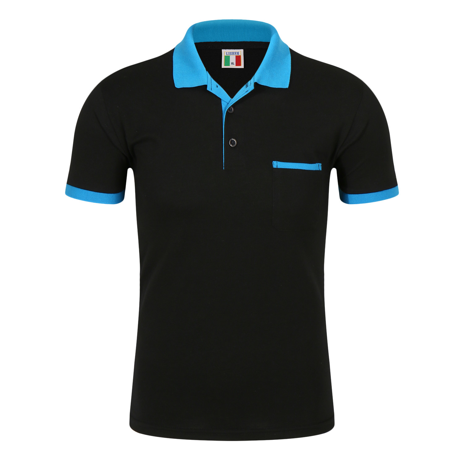 220GSM Polo T-Shirt in Contrast Colors in Neck, Cuff & Pocket