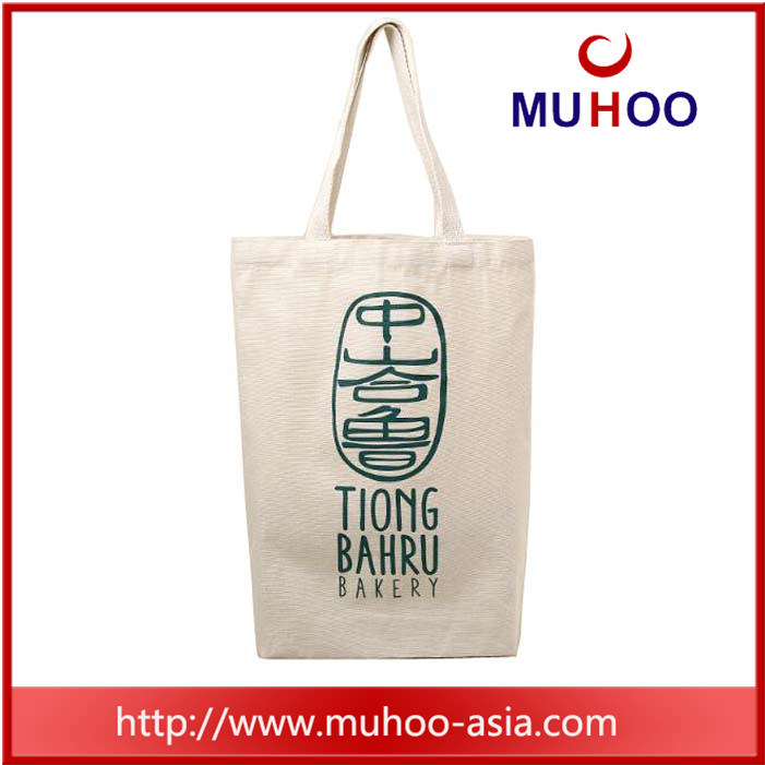 White Canvas Handbag Cotton Shopping Beach Bag for Women