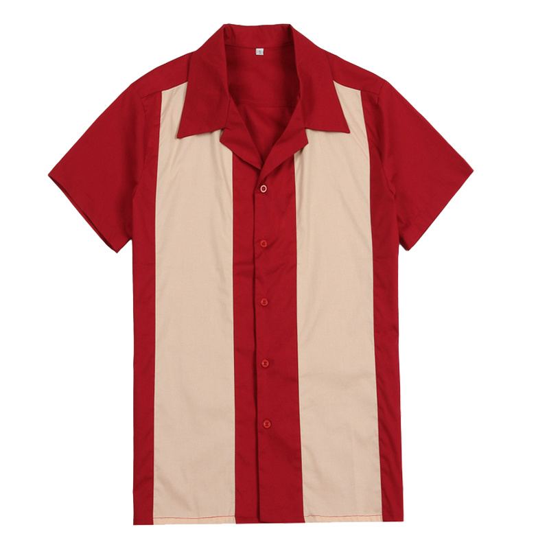 OEM/ODM/Drop Shipping Latest Men's Dress Shirt Custom Cotton Bowling Shirt