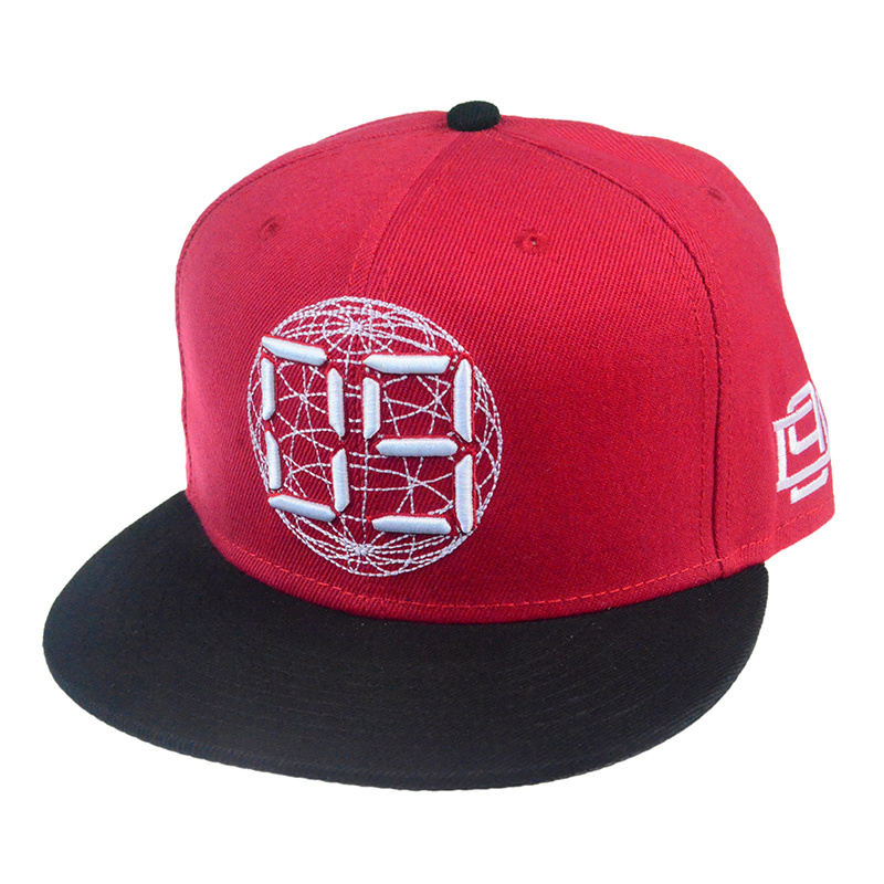 Customized High Quality Red Hat and Embroidery Snapback Cap Hat's for Party for New Year