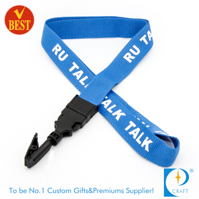 Custom Flat Polyester Screen Printed Stain Ribbon with Clip