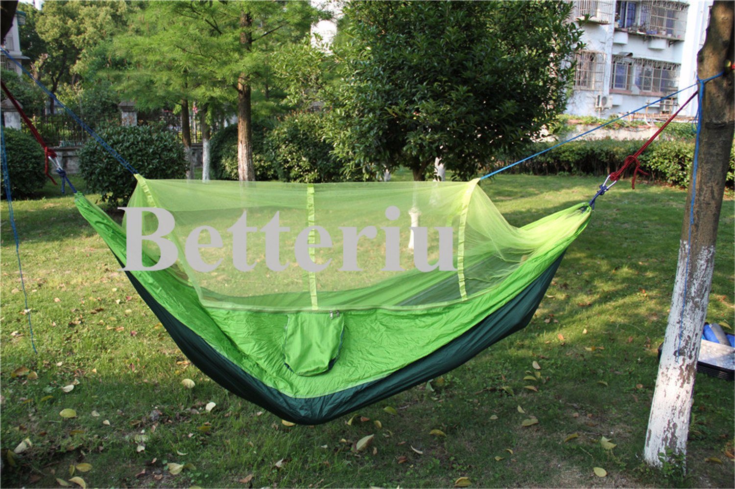 Backpacking Hammock Camping with Mosquito Net