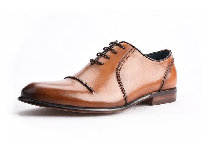 High End Custom Design Real Leather Wedding Shoes Men Formal