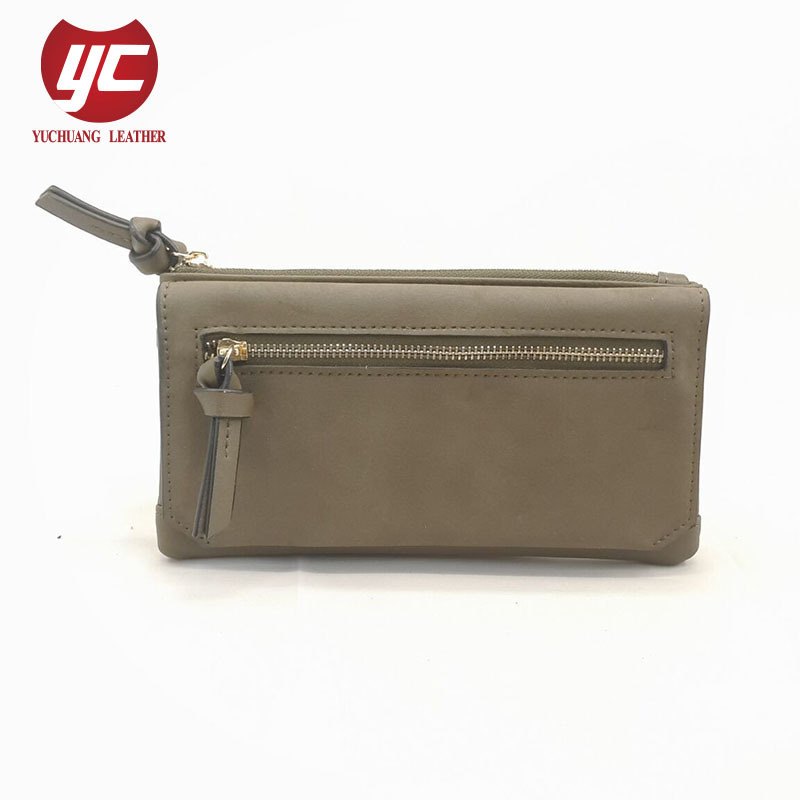 Sofe Leather Folded Wallet with Zip Good Quality