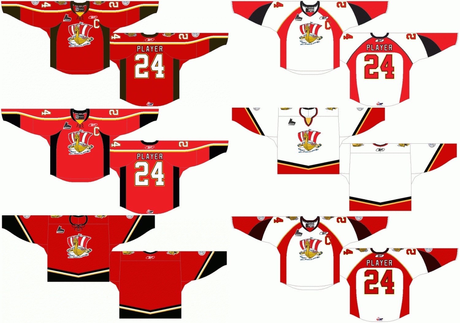 Quebec Major Jr Hockey League Baie-Comeau Drakkar Customized Hockey Jersey
