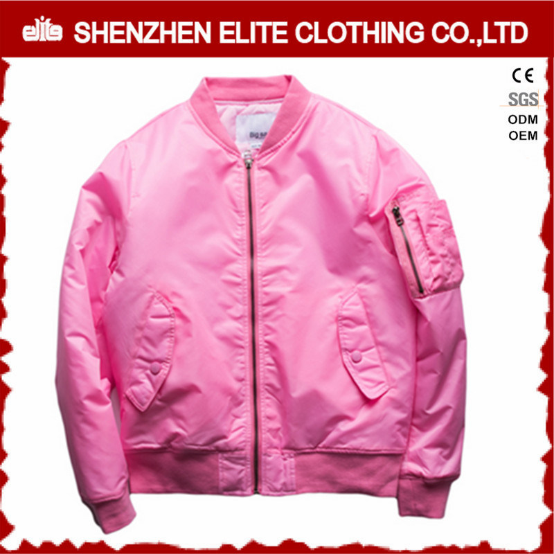 Wholesale Winter Clothes Custom Pink Bomer Jacket (ELTBJI-2)