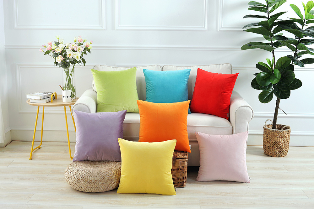Plain Dyed Soft Hand-Feeling Multi-Colors Available Cushion Cover (35C0500)